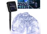 Tolletour Luce Solare A Corda Led Luce A Corda Per Esterni Luci Fiabesche Bianco Freddo 10M