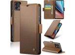 Moto G Stylus 5G 2023 Custodia, Custodia In Pelle Con Funzione Di Supporto Per Motorola Moto G Stylus 5G (2023) Marrone