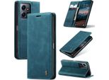 Custodia Redmi Note 12 4G, Custodia Retrò In Finto Cuoio Con Funzione Stand Per Xiaomi Redmi Note 12 4G Blu