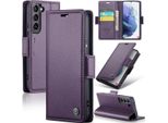 Custodia Galaxy S21+ 5G, Custodia In Pelle Con Funzione Stand Per Samsung Galaxy S21+ 5G Viola