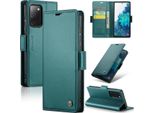 Custodia Galaxy S20 Fe, Carta Di Blocco Rfid, Custodia In Pelle Avanzata Con Funzione Stand Per Samsung Galaxy S20 Fe Verde