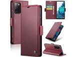 Custodia Galaxy S20 Fe, Custodia In Pelle Con Funzione Di Supporto Per Samsung Galaxy S20 Fe Rosso