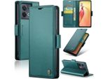 Custodia Oppo Reno8 Pro, Rfid Blocking Card, Custodia In Pelle Avanzata Con Funzione Stand Per Oppo Reno8 Pro Verde