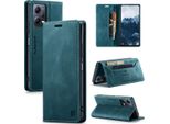 Redmi Note 12 Case, Retro Custodia In Finto Cuoio, Stand E Custodia Protettiva Per Xiaomi Redmi Note 12 5G Blu