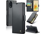 Custodia Oppo Reno8 T 4G, Rfid Blocking Card, Custodia In Pelle Avanzata Con Funzione Stand Per Oppo Reno8 T 4G Nero