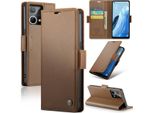 Custodia Oppo Reno8 4G, Custodia In Pelle Con Funzione Stand Per Oppo Reno8 4G Marrone