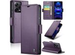 Custodia Redmi Note 12 Pro+, Custodia In Pelle Con Funzione Stand Per Xiaomi Redmi Note 12 Pro+ Viola