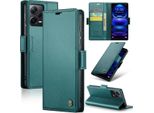 Custodia Redmi Note 12 Pro+, Portafoglio In Pelle Con Funzione Stand Per Xiaomi Redmi Note 12 Pro+ Verde
