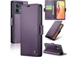 Custodia Oppo Reno8 Pro, Custodia In Pelle Con Funzione Stand Per Oppo Reno8 Pro Viola