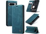 Custodia Google Pixel 8 Pro, Custodia Retrò In Finto Cuoio Con Funzione Stand Per Google Pixel 8 Pro Blu
