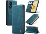 Custodia Oppo Reno8 T, Custodia Retrò In Finto Cuoio Con Funzione Stand Per Oppo Reno8 T Blu
