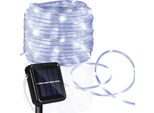 Jopassy Luce Solare A Corda Filo Giardino Luci Fata Led Luce A Corda-Bianco Freddo-10M