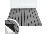 Fiqops Pavimentazione Tappetino Teak Decking Barca Marina Pavimentazione Eva Schiuma Antiscivolo, Per Le Barche Yacht Pavimentazione Marina, 1Pcs 240X90Cm Striscia (Grigio)