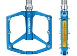 Rockbros Pedali Per Bicicletta Con Catarifrangenti Pedali A Piattaforma, 9/16 Pollici, In Alluminio, Blu