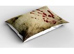 Abakuhaus Federa Per Cuscino Horror House, Parete Sporca Con Impronta Di Mano Insanguinata, Impronte Di Palme, Violenza, 40X80 Cm, Rosso Beige