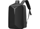 Zaino Da 15,6 Pollici Di Grande Capacità, Zaino Per Computer, Borsa Rigida Per Computer Aziendali Con Striscia Riflettente, Porta Usb Esterna, Nero