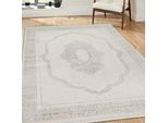 Tappeto Orientale Di Design Discreto-Moderno Incantevole Ornamento Grigio Dimensioni - 160 X 230 Cm