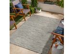 Tappeto Per Interni Ed Esterni - Tappeto Resistente Alle Intemperie Per Balcone, Terrazza, Giardino, Soggiorno, Cucina - Resistente Ai Raggi Uv E All'acqua - Dimensioni 80 X 150 Cm, Argento