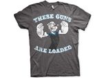 Popeye - Maglietta "These Guns Are Loaded"" - Media - Grigio Scuro"