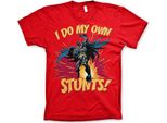 Batman - Maglietta "I Do My Own Stunts"" - Media - Rosso"