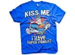 Maglietta Kiss Me - I Have Super Powers - Grande - Blu