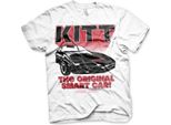 Knight Rider - Maglietta Kitt, L'auto Intelligente Originale - Piccola - Bianco