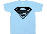 Maglietta Superman Halftone Shield - X-Large - Skyblue