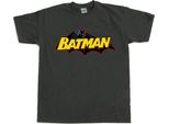 Maglietta Batman Retro Logo - Piccola - Grigio Scuro
