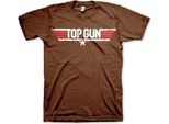 Top Gun - Maglietta Con Logo Invecchiato - Media - Marrone