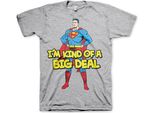 Superman - Maglietta "I�M Kind Of A Big Deal"" - Media - Grigio-Erba"