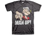 Popeye - Man Up! Maglietta - Media - Grigio Scuro
