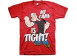 Popeye - Maglietta "Game Is Tight"" - Xx-Large - Rosso"