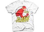 The Flash - Maglietta Dell'uomo Più Veloce Del Mondo - Grande - Bianco