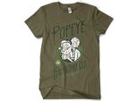 Maglietta Popeye�S Shaving Co - Media - Olive