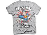 Maglietta Kiss Me - I Have Super Powers - Small - Heather-Grey