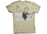 Maglietta All This And Brains Too - Medium - Khaki