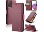 Custodia Galaxy A53 5G, Custodia In Pelle Con Funzione Di Supporto Per Samsung Galaxy A53 5G Rosso