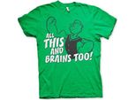 Maglietta All This And Brains Too - Grande - Verde