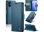Custodia Oppo Reno8 Z, Custodia In Pelle Con Supporto Per Oppo Reno7 Z 5G /Reno7 Lite /Reno8 Lite /F21 Pro 5G /Reno8 Z Blu