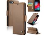Custodia Per Iphone 8 Plus, Custodia In Pelle Portafoglio Porta Carte Di Credito Con Funzione Di Supporto Per Iphone 8 Plus / 7 Plus / 6S Plus / 6 Plus Marrone