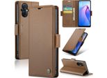 Custodia Oppo Reno8 Z, Custodia In Pelle Con Supporto Per Oppo Reno7 Z 5G /Reno7 Lite /Reno8 Lite /F21 Pro 5G /Reno8 Z Marrone