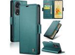 Custodia Oppo Reno8 T 5G, Rfid Blocking Card, Custodia In Pelle Avanzata Con Funzione Stand Per Oppo Reno8 T 5G Verde