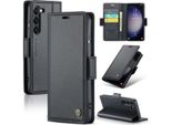 Galaxy S23 5G Case, Rfid Blocking Card, Advanced Flip Custodia In Pelle Con Funzione Stand Per Samsung Galaxy S23 5G Nero