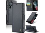 Custodia Galaxy S22 Ultra 5G, Custodia In Pelle Con Funzione Stand Per Samsung Galaxy S22 Ultra 5G Nero