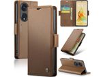 Custodia Oppo Reno8 T 5G, Rfid Blocking Card, Custodia In Pelle Avanzata Con Funzione Stand Per Oppo Reno8 T 5G Marrone