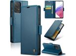 Custodia Galaxy A53 5G, Custodia In Pelle Con Supporto Per Samsung Galaxy A53 5G Blu