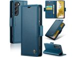 Custodia Galaxy S22+ 5G, Custodia In Pelle Con Funzione Stand Per Samsung Galaxy S22+ 5G Blu