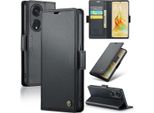 Custodia Oppo Reno8 T 5G, Rfid Blocking Card, Custodia In Pelle Avanzata Con Funzione Stand Per Oppo Reno8 T 5G Nero