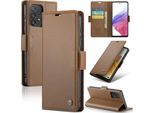 Custodia Galaxy A53 5G, Custodia In Pelle Con Funzione Stand Per Samsung Galaxy A53 5G Marrone