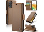 Custodia Galaxy A33 5G, Custodia In Pelle Con Funzione Stand Per Samsung Galaxy A33 5G Marrone